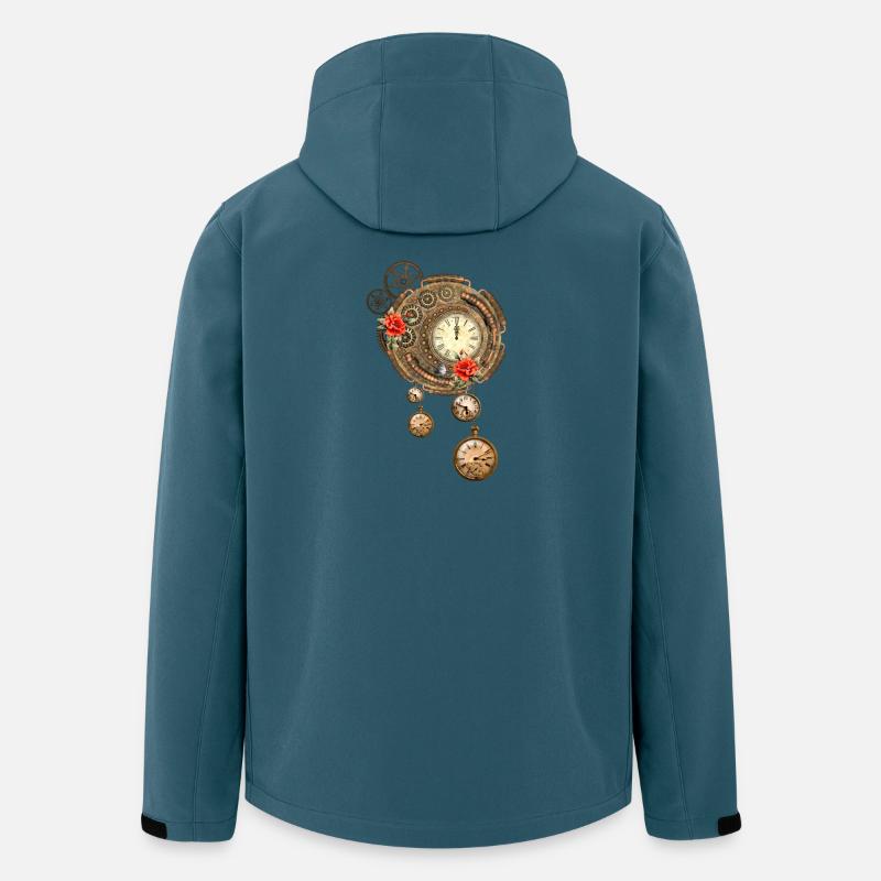 Wunderbare Steampunk-Uhr - Recycelte Männer Softshell-Jacke von Stanley/Stella - Dunkles Petrol