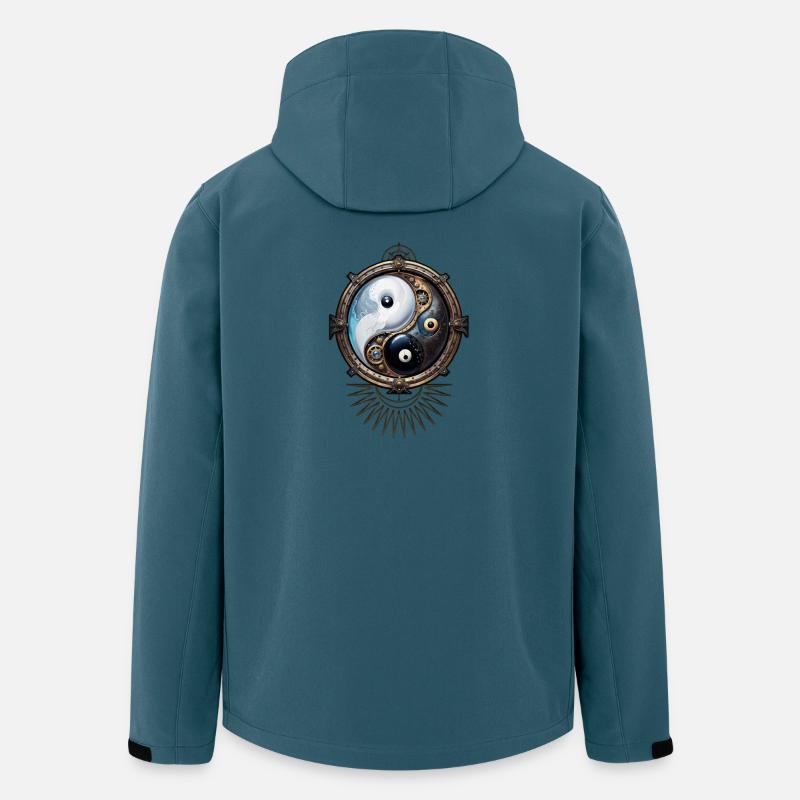 Elegantes Yin-Yang-Zeichen im Steampunk-Stil. - Recycelte Männer Softshell-Jacke von Stanley/Stella - Dunkles Petrol