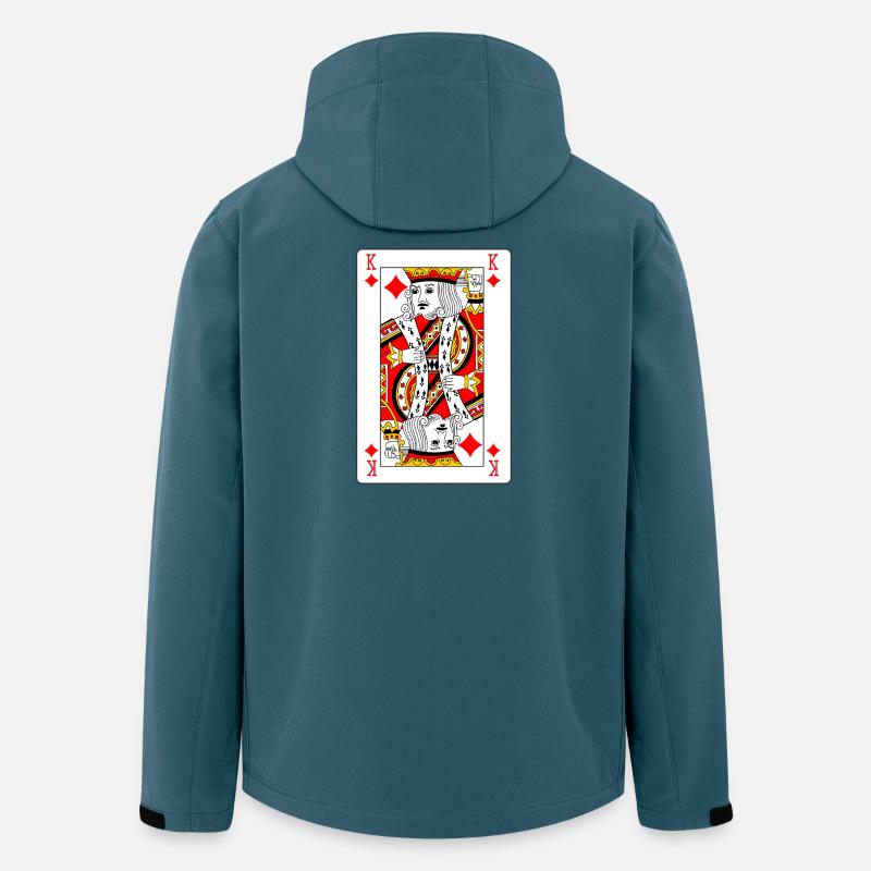 Spielkarte Diamant Lord - Recycelte Männer Softshell-Jacke von Stanley/Stella - Dunkles Petrol