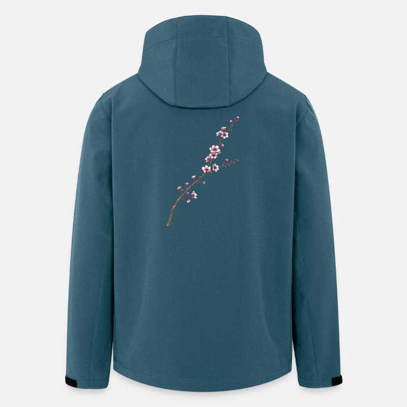 Kirschblüten - Recycelte Männer Softshell-Jacke von Stanley/Stella - Dunkles Petrol