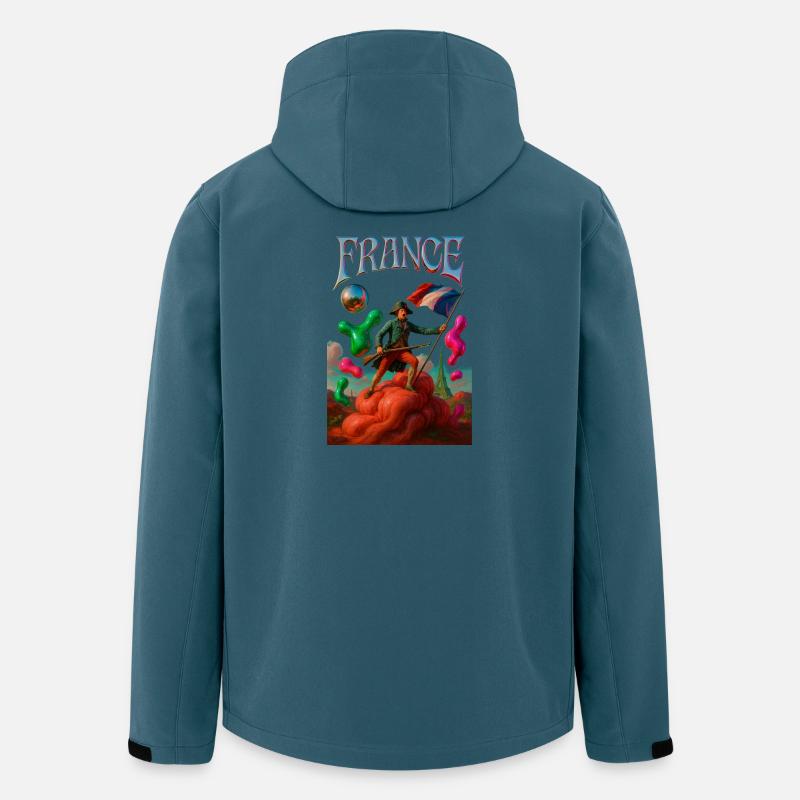 Französische Helden in einer traumhaften Revolution - Recycelte Männer Softshell-Jacke von Stanley/Stella - Dunkles Petrol