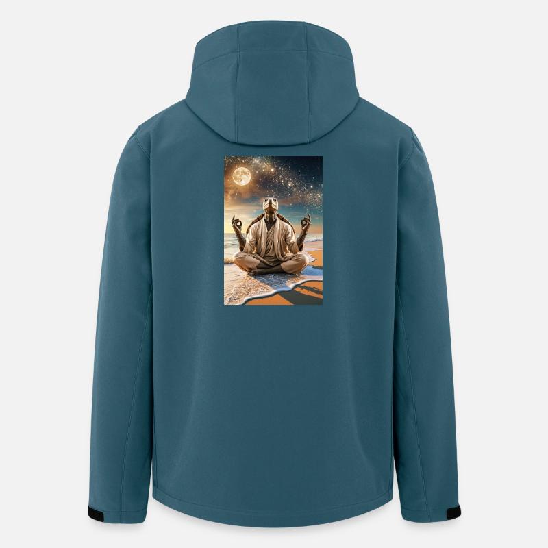 Humanoid Turtle Meditating Under the Moon - Men’s Recycled Softshell Jacket by Stanley/Stella - stargazer