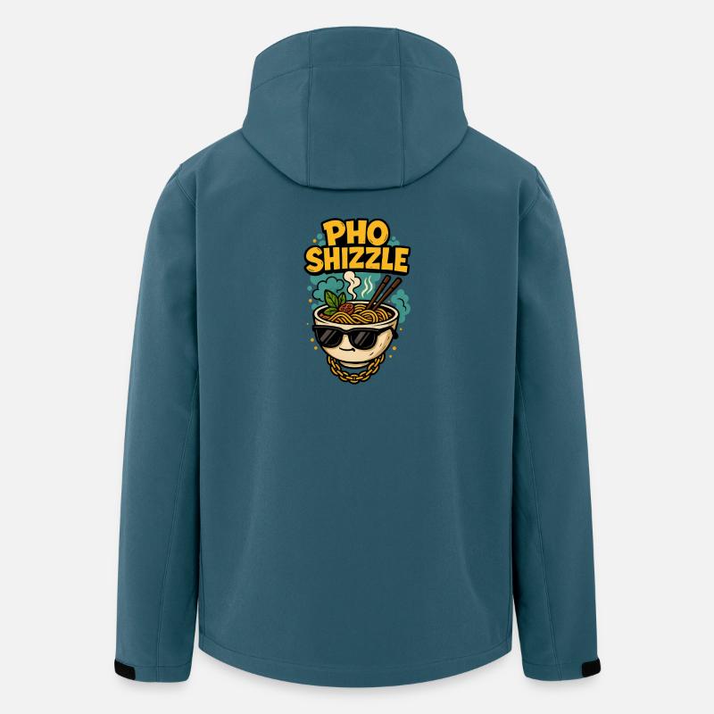Bol de pho chill avec style - Veste softshell homme en polyester recyclé Stanley/Stella - bleu pétrole foncé