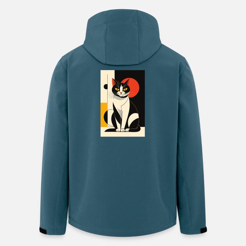 Avantgarde Katze R01 - Recycelte Männer Softshell-Jacke von Stanley/Stella - Dunkles Petrol