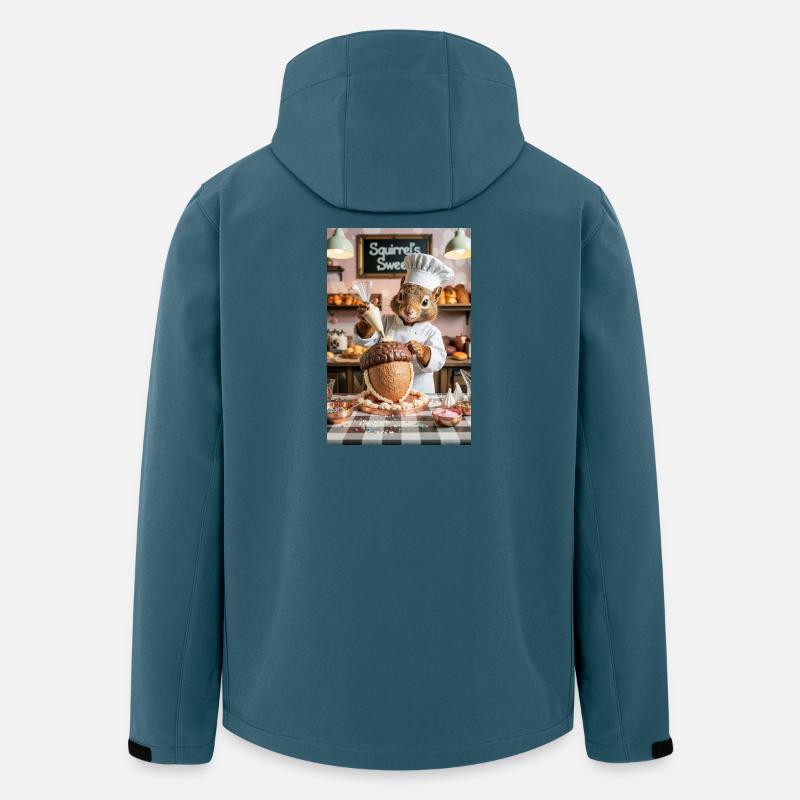 Humanoider Eichhörnchen-Koch mit Schokoladenkuchen - Recycelte Männer Softshell-Jacke von Stanley/Stella - Dunkles Petrol