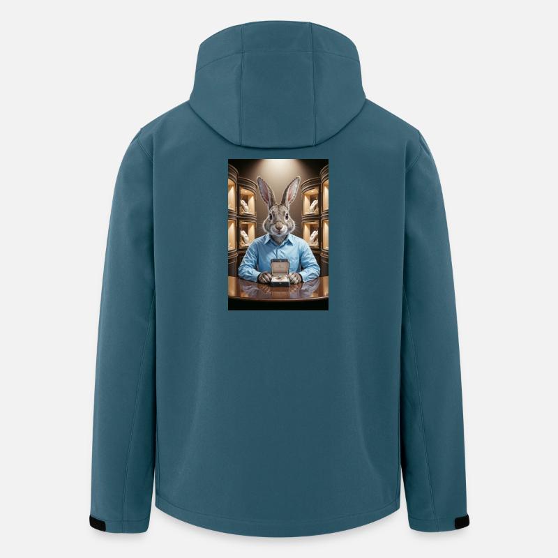 Humanoider Hasenschmuck - Recycelte Männer Softshell-Jacke von Stanley/Stella - Dunkles Petrol