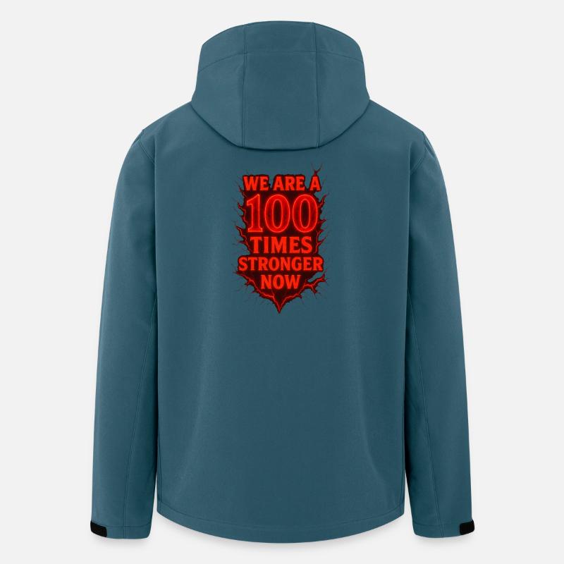 100-mal stärkeres Anime-Zitat - Recycelte Männer Softshell-Jacke von Stanley/Stella - Dunkles Petrol