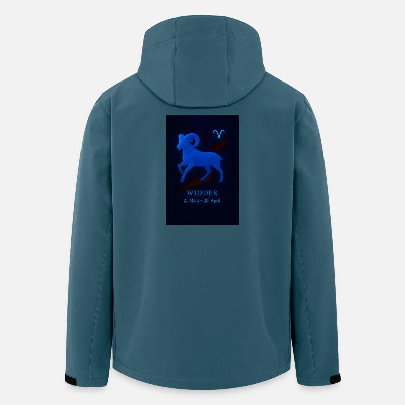Widder Sternzeichen mit Himmelsmotiven - Recycelte Männer Softshell-Jacke von Stanley/Stella - Dunkles Petrol