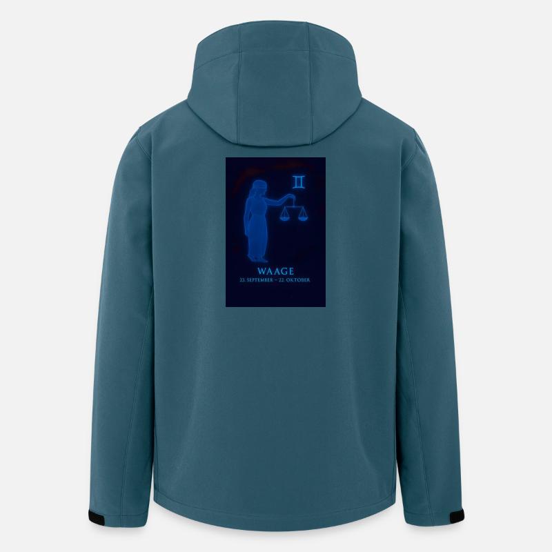 Waage Sternzeichen mit Justitia-Symbol - Recycelte Männer Softshell-Jacke von Stanley/Stella - Dunkles Petrol