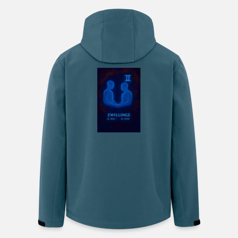 Zwillinge 21.05. – 21.06. Astrologie Design - Recycelte Männer Softshell-Jacke von Stanley/Stella - Dunkles Petrol
