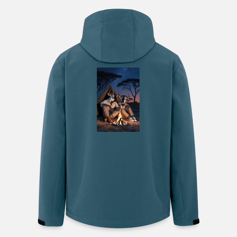 Gnus Humanoides Paar - Recycelte Männer Softshell-Jacke von Stanley/Stella - Dunkles Petrol