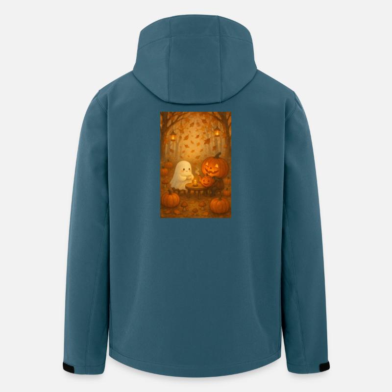 Herbst Gespenst zu Halloween - Recycelte Männer Softshell-Jacke von Stanley/Stella - Dunkles Petrol