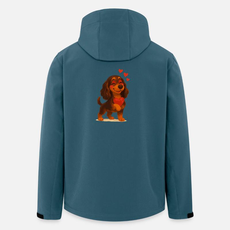 Cocker Spaniel verliebt - Recycelte Männer Softshell-Jacke von Stanley/Stella - Dunkles Petrol