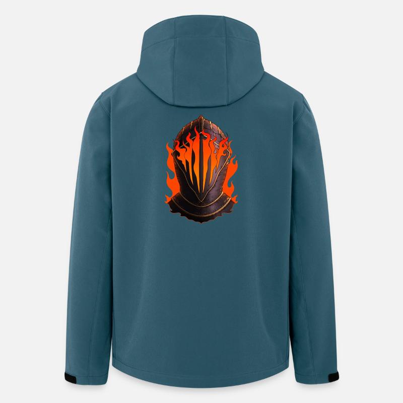 Flammender Ritter Helm - Recycelte Männer Softshell-Jacke von Stanley/Stella - Dunkles Petrol