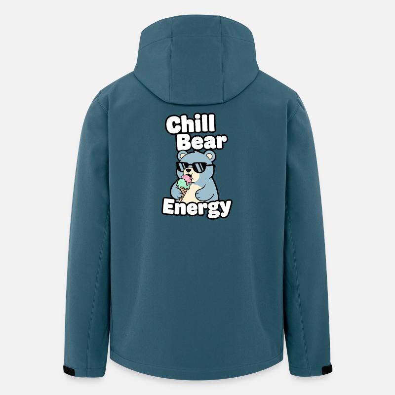Chill Bear Energy - Recycelte Männer Softshell-Jacke von Stanley/Stella - Dunkles Petrol