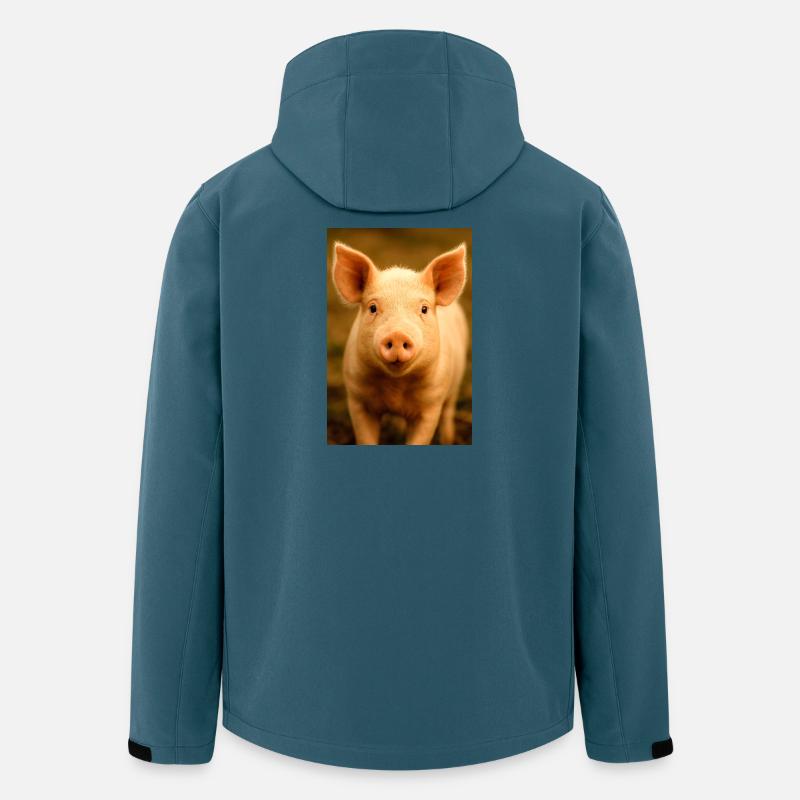Tier, Schwein - Recycelte Männer Softshell-Jacke von Stanley/Stella - Dunkles Petrol