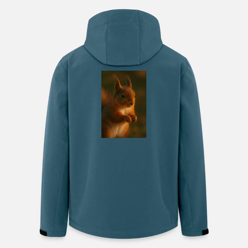 Tiere - Eichhörnchen - Recycelte Männer Softshell-Jacke von Stanley/Stella - Dunkles Petrol