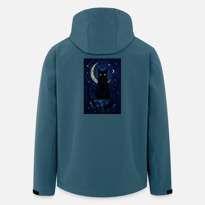 Mondnacht Katzenzauber - Recycelte Männer Softshell-Jacke von Stanley/Stella - Dunkles Petrol