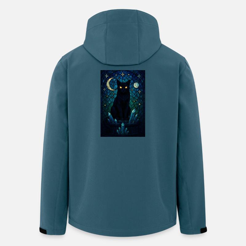 Mitternachtskatze Kristallprisma - Recycelte Männer Softshell-Jacke von Stanley/Stella - Dunkles Petrol