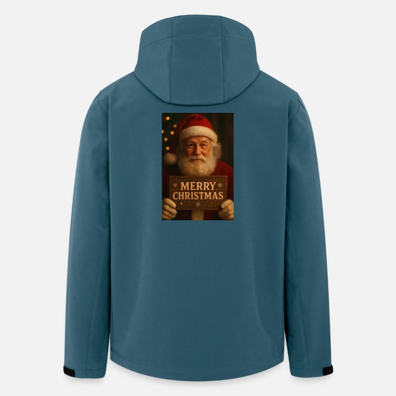 Frohe Weihnachten - Recycelte Männer Softshell-Jacke von Stanley/Stella - Dunkles Petrol