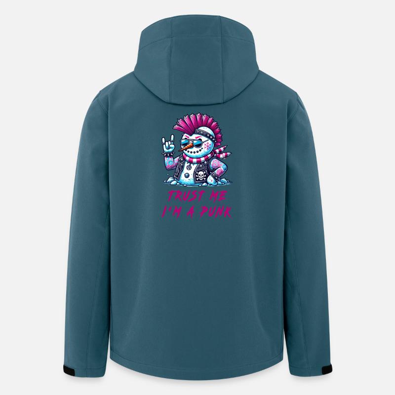 Punk Snowman – Trust Me - Recycelte Männer Softshell-Jacke von Stanley/Stella - Dunkles Petrol