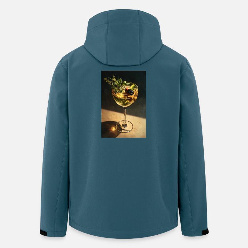 Kräuter Cocktail Glas Stillleben - Recycelte Männer Softshell-Jacke von Stanley/Stella - Dunkles Petrol