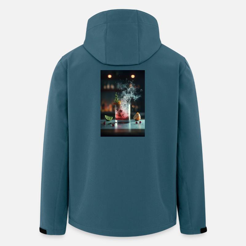 Crimson Splash Cocktail - Recycelte Männer Softshell-Jacke von Stanley/Stella - Dunkles Petrol