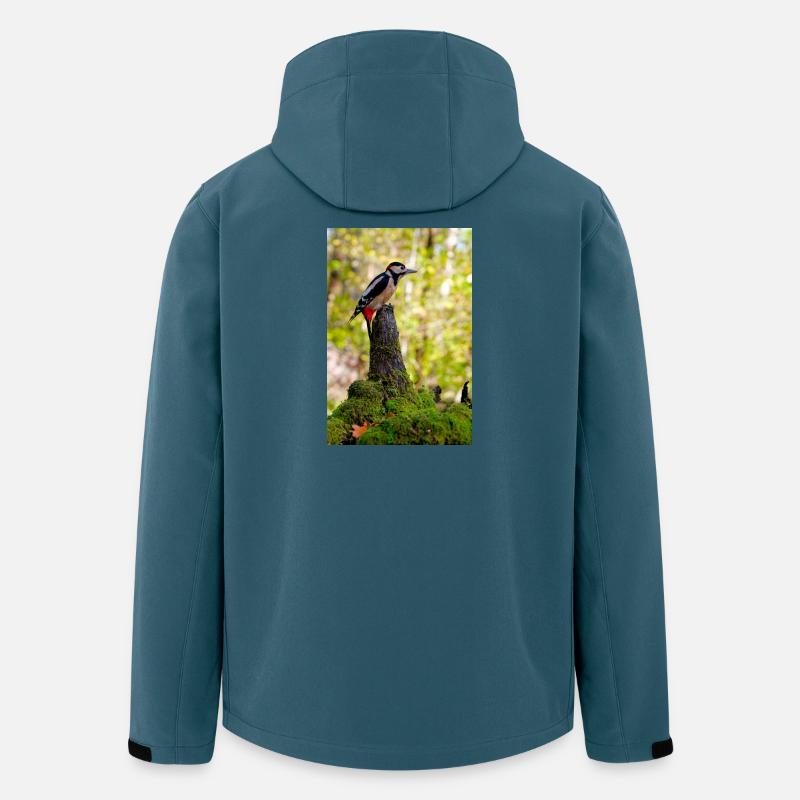 Forêt de pics à crête pourpre - Veste softshell homme en polyester recyclé Stanley/Stella - bleu pétrole foncé