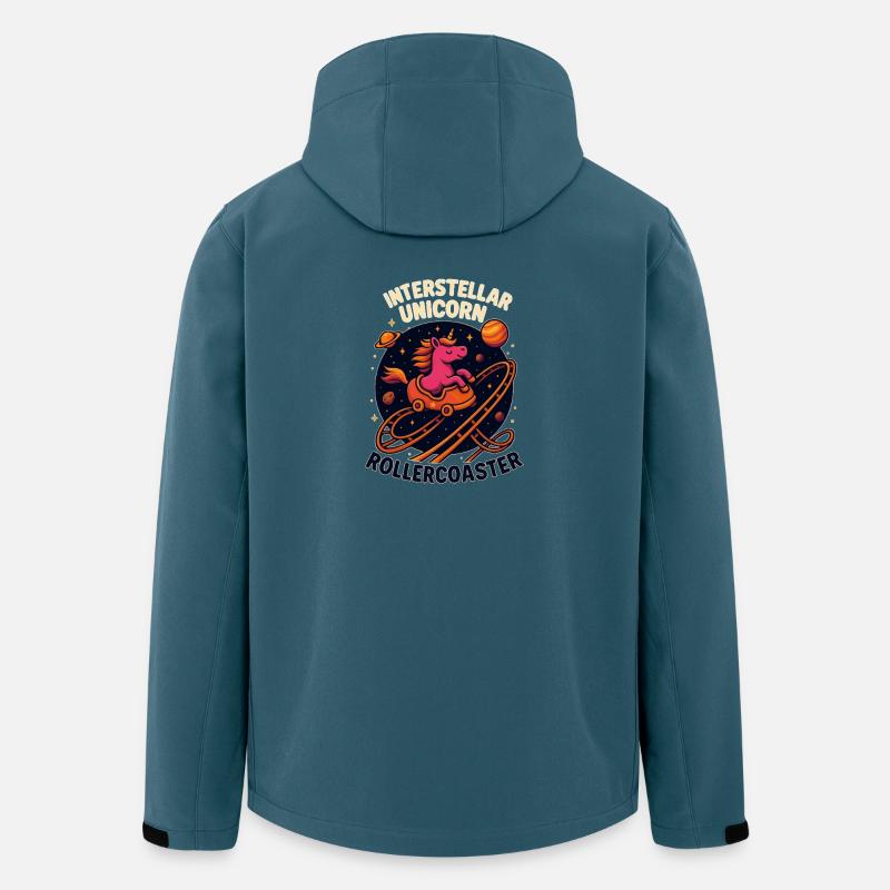 Einhorn Achterbahn - Recycelte Männer Softshell-Jacke von Stanley/Stella - Dunkles Petrol