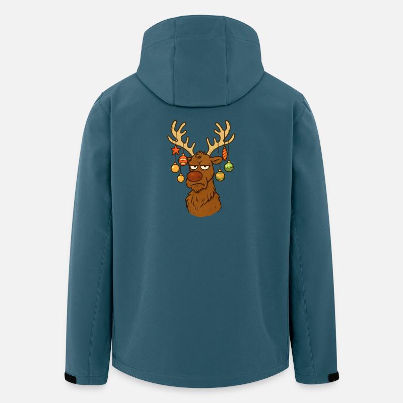Rentier Hirsch Weihnachten - Recycelte Männer Softshell-Jacke von Stanley/Stella - Dunkles Petrol
