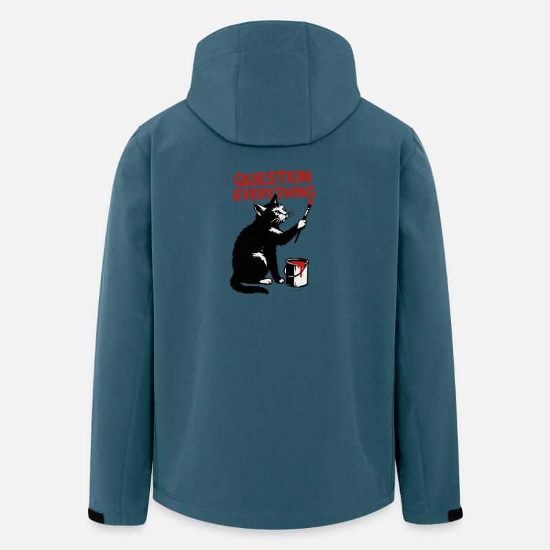 Questioning Everything: Cat Art - Men’s Recycled Softshell Jacket by Stanley/Stella - stargazer