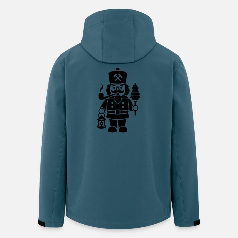 Bergmann Glück auf Räuchermann - Recycelte Männer Softshell-Jacke von Stanley/Stella - Dunkles Petrol