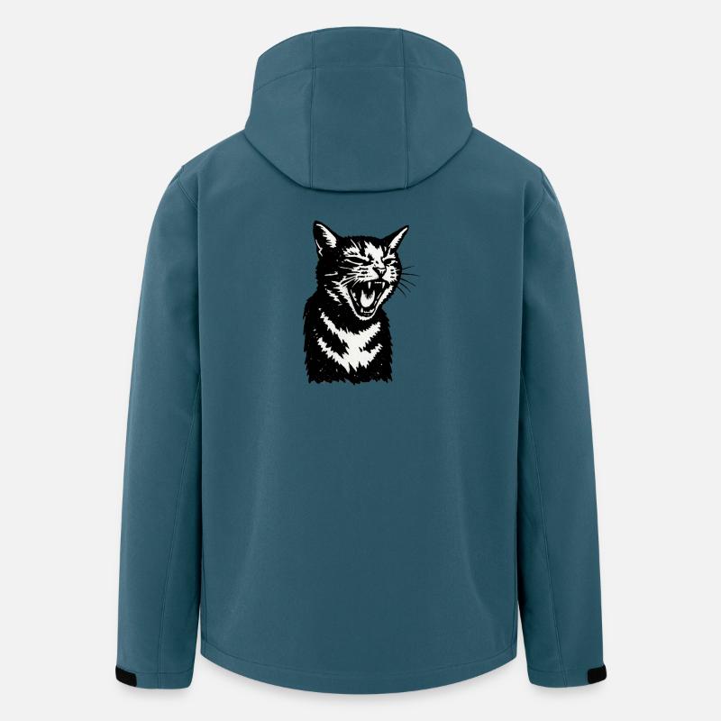 Schreiender Schattenkater - Recycelte Männer Softshell-Jacke von Stanley/Stella - Dunkles Petrol