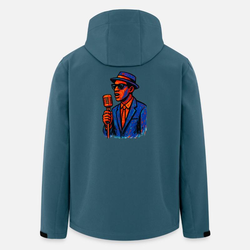 Jazz – Saxophon – Musik - Recycelte Männer Softshell-Jacke von Stanley/Stella - Dunkles Petrol