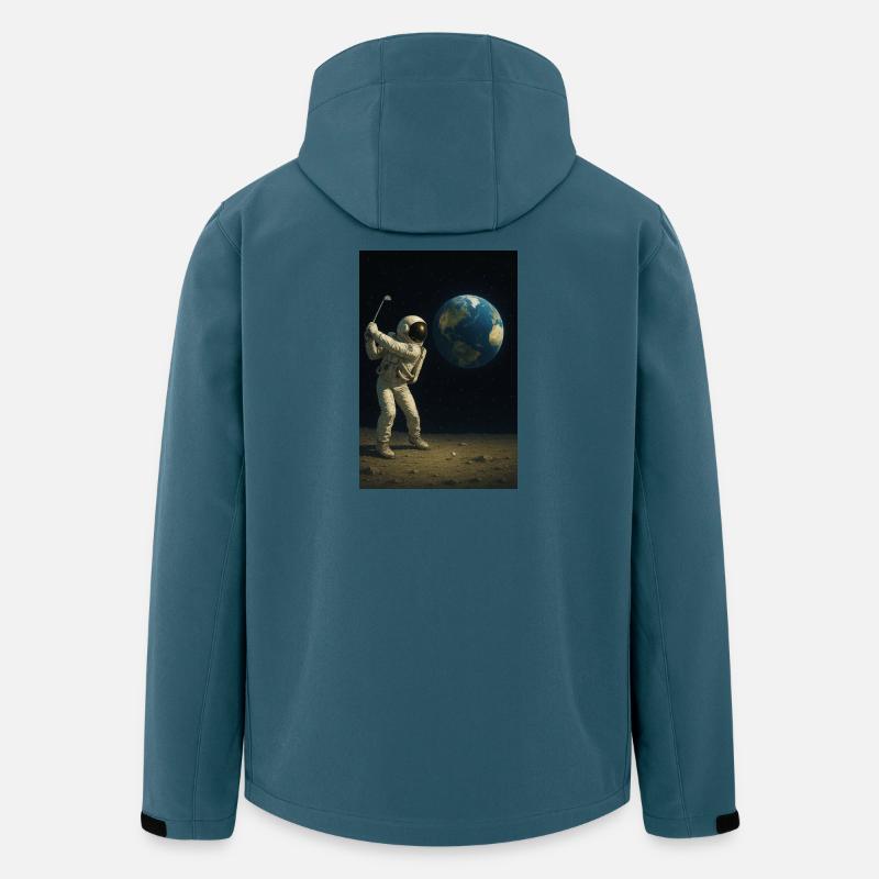 Astronaut Golf auf Mondwelt - Recycelte Männer Softshell-Jacke von Stanley/Stella - Dunkles Petrol