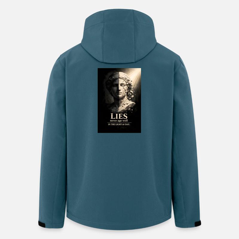 Lügen zerbrechen im Licht - Recycelte Männer Softshell-Jacke von Stanley/Stella - Dunkles Petrol
