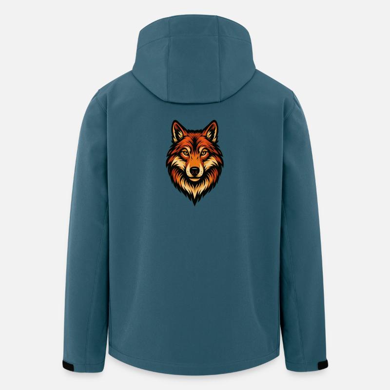 Stylized Fox Head Illustration - Men’s Recycled Softshell Jacket by Stanley/Stella - stargazer