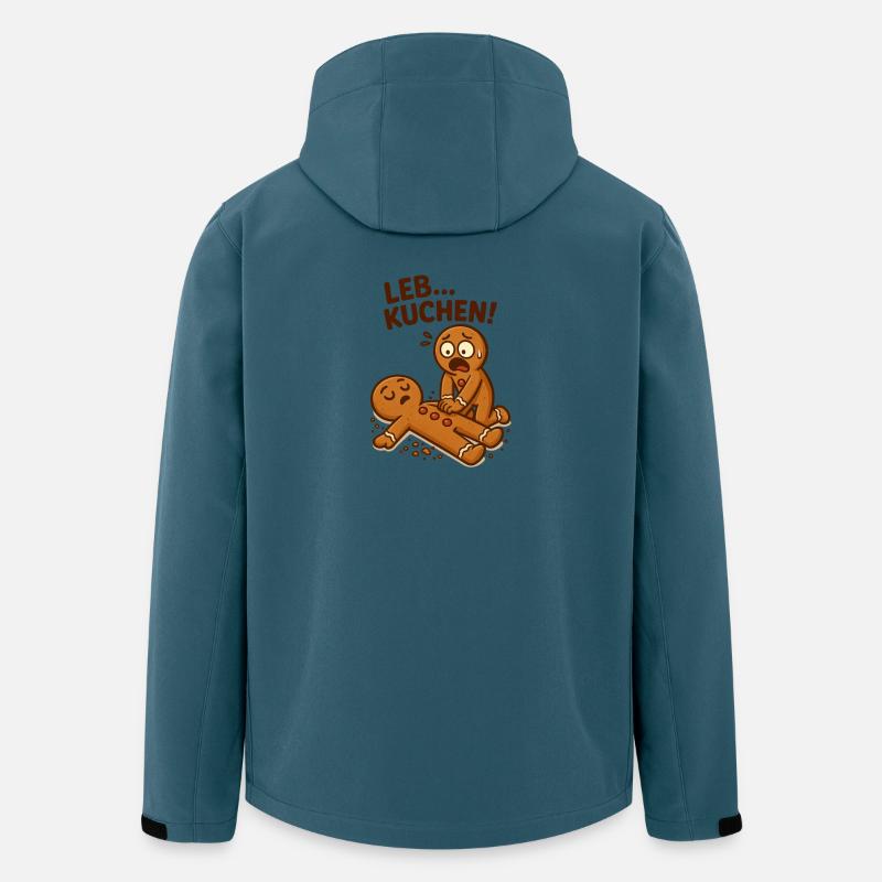 Lebkuchen Wortspiel Weihnachts - Recycelte Männer Softshell-Jacke von Stanley/Stella - Dunkles Petrol