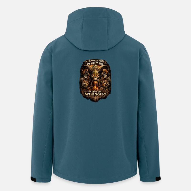 Wikingerrebell Herz aus Feuer - Recycelte Männer Softshell-Jacke von Stanley/Stella - Dunkles Petrol