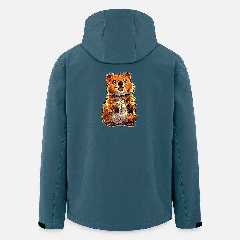 Fröhliche Kapibara Illustration - Recycelte Männer Softshell-Jacke von Stanley/Stella - Dunkles Petrol