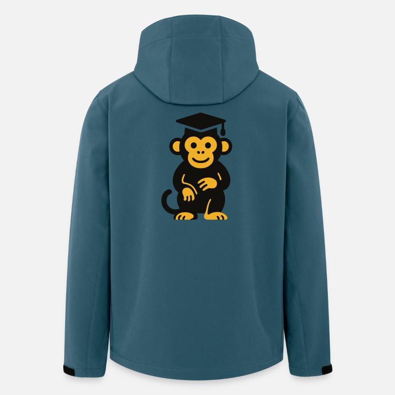 Graduation Monkey Icon Tee - Recycelte Männer Softshell-Jacke von Stanley/Stella - Dunkles Petrol