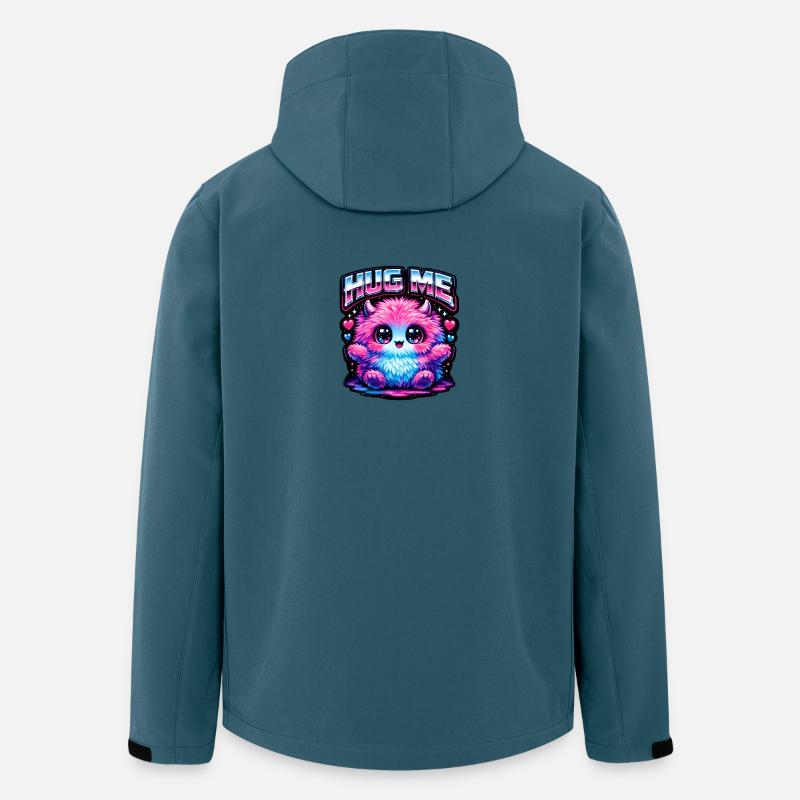 Hug Me Neon Monster - Recycelte Männer Softshell-Jacke von Stanley/Stella - Dunkles Petrol