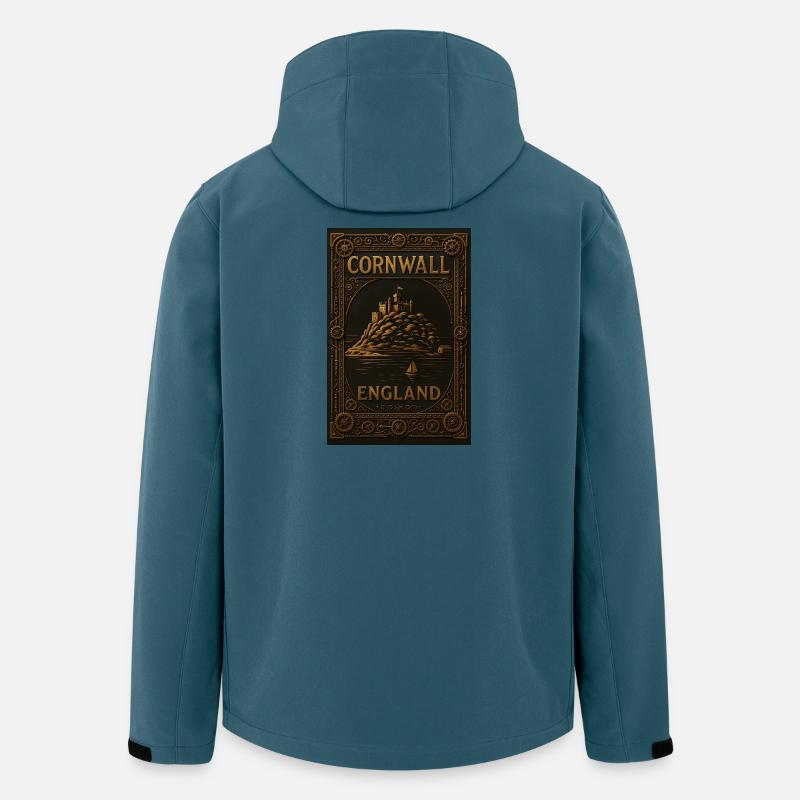 Cornwall England – Steampunk-reiseposter - Recycelte Männer Softshell-Jacke von Stanley/Stella - Dunkles Petrol