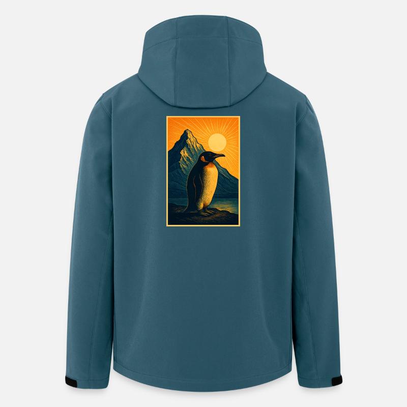 Northern Lights penguin at sunset - Men’s Recycled Softshell Jacket by Stanley/Stella - stargazer