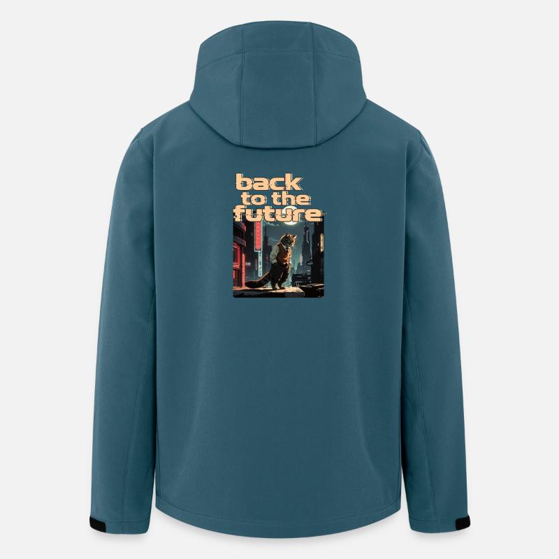 Sci Fi Cyberpunk Illustration - Recycelte Männer Softshell-Jacke von Stanley/Stella - Dunkles Petrol