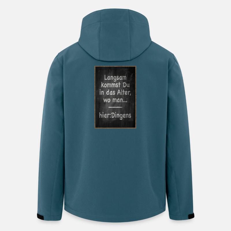 Langsam kommst Du ins Alter Spruch - Recycelte Männer Softshell-Jacke von Stanley/Stella - Dunkles Petrol