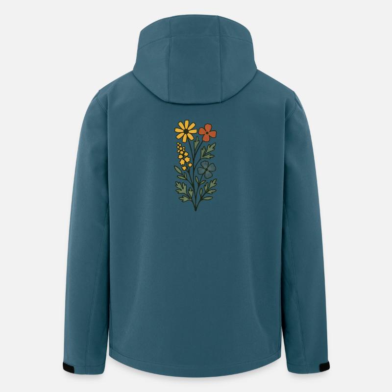 Blumenstrauß Aquarellfreude - Recycelte Männer Softshell-Jacke von Stanley/Stella - Dunkles Petrol
