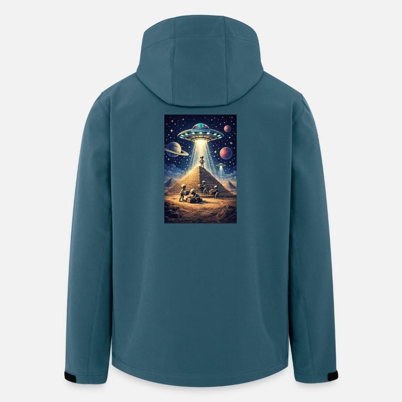 OVNI de la pyramide extraterrestre - Veste softshell homme en polyester recyclé Stanley/Stella - bleu pétrole foncé