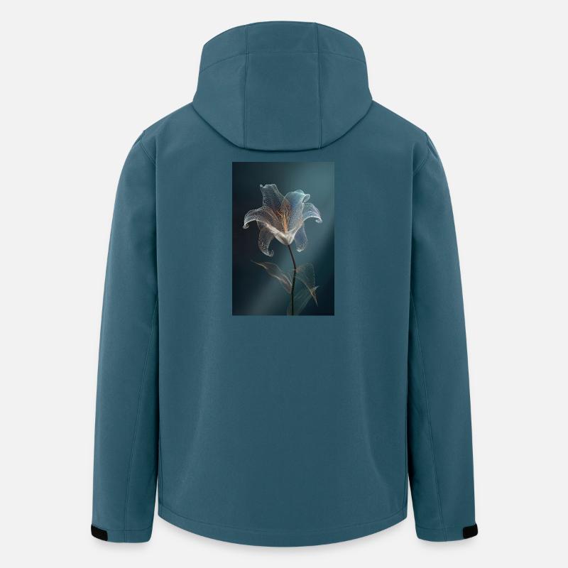 Leuchtende Drahtblumenblüte - Recycelte Männer Softshell-Jacke von Stanley/Stella - Dunkles Petrol