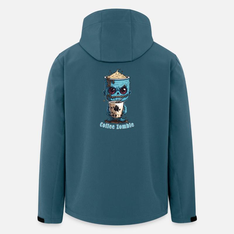 Kaffeemonster  - Koffein Zombie - Morgenmuffel - Recycelte Männer Softshell-Jacke von Stanley/Stella - Dunkles Petrol